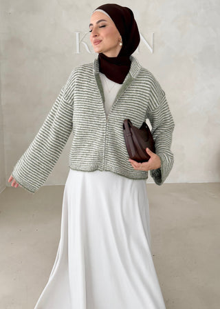 Linierte Zipjacke