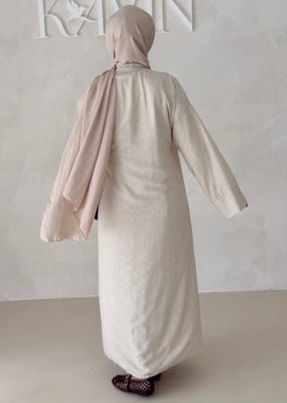Liniertes Wickelkleid