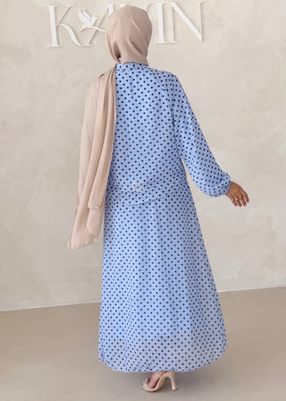 Gepunkteter Chiffon Zweiteiler