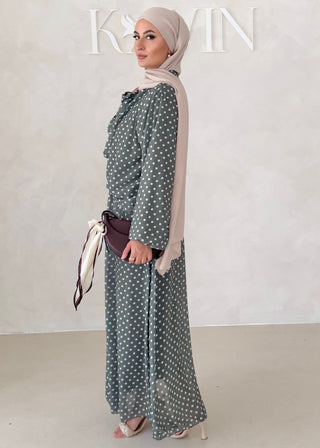 Gepunkteter Chiffon Zweiteiler