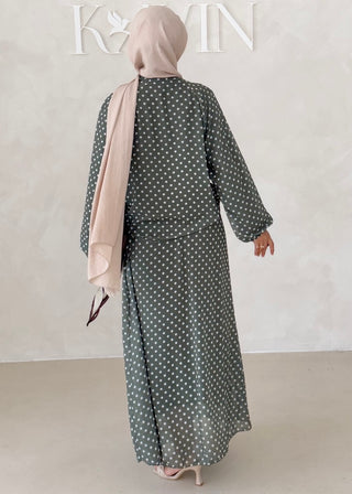 Gepunkteter Chiffon Zweiteiler
