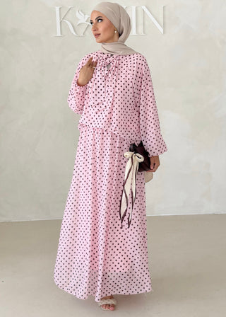 Gepunkteter Chiffon Zweiteiler