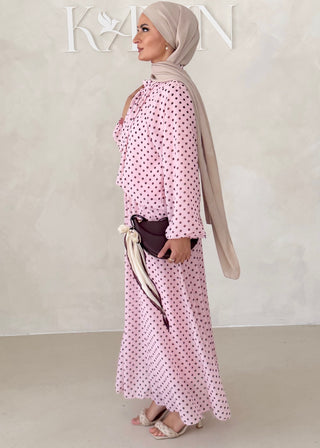 Gepunkteter Chiffon Zweiteiler