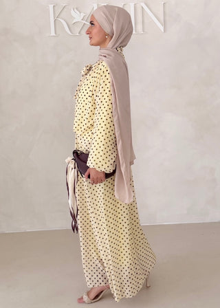 Gepunkteter Chiffon Zweiteiler