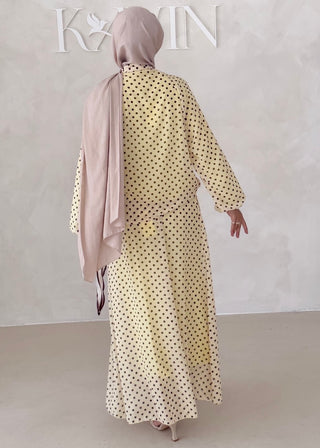 Gepunkteter Chiffon Zweiteiler