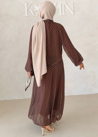 Gepunkteter Chiffon Zweiteiler