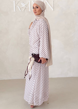 Gepunkteter Chiffon Zweiteiler