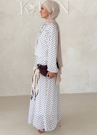 Gepunkteter Chiffon Zweiteiler