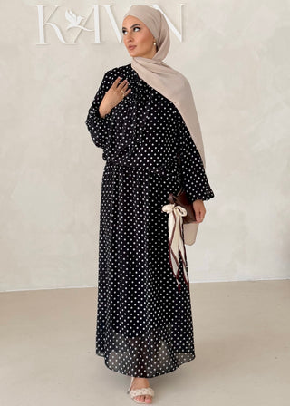 Gepunkteter Chiffon Zweiteiler