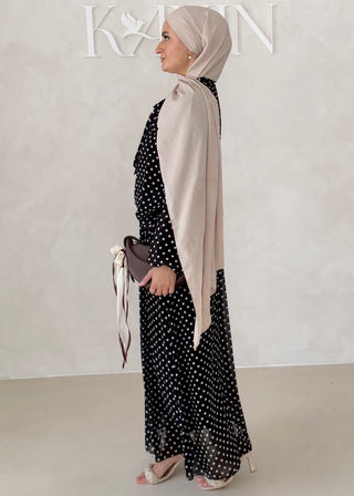 Gepunkteter Chiffon Zweiteiler