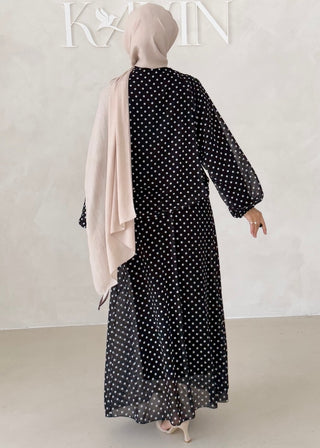 Gepunkteter Chiffon Zweiteiler