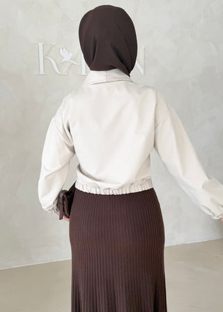 Short Jacke mit Gürteldetail