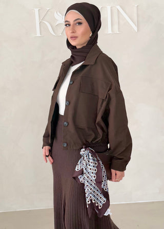 Short Jacke mit Knöpfen