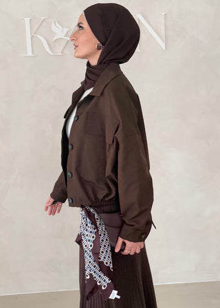 Short Jacke mit Knöpfen