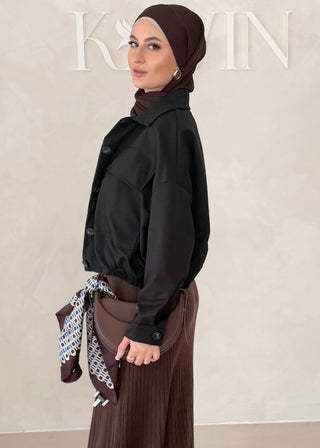 Short Jacke mit Knöpfen