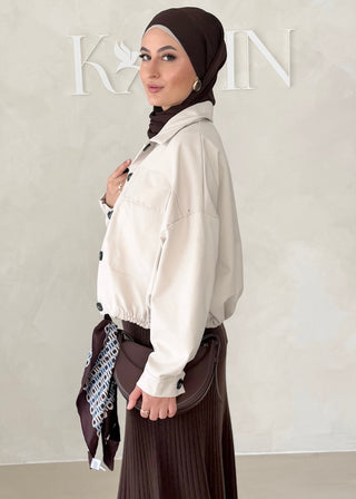 Short Jacke mit Knöpfen