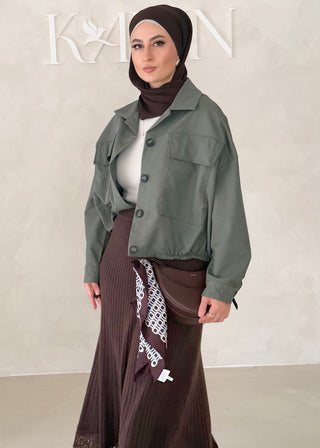Short Jacke mit Knöpfen
