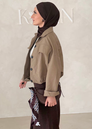 Short Jacke mit Knöpfen
