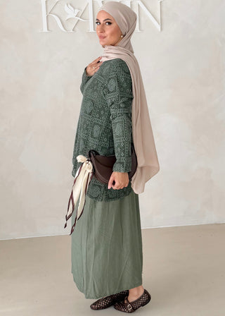 Kleid mit Spitzenoberteil (Zweiteilig)