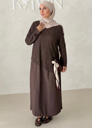 Kleid mit Spitzenoberteil (Zweiteilig)