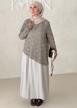Kleid mit Spitzenoberteil (Zweiteilig)