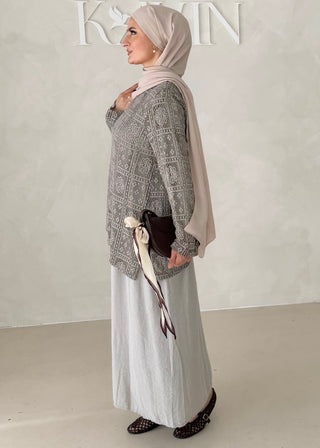 Kleid mit Spitzenoberteil (Zweiteilig)