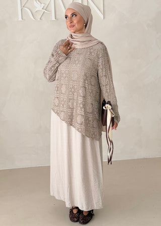 Kleid mit Spitzenoberteil (Zweiteilig)