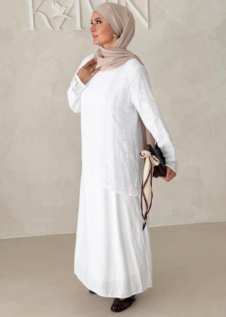 Kleid mit Spitzenoberteil (Zweiteilig)