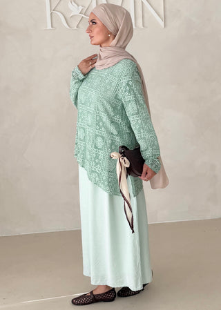 Kleid mit Spitzenoberteil (Zweiteilig)