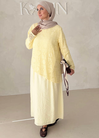 Kleid mit Spitzenoberteil (Zweiteilig)