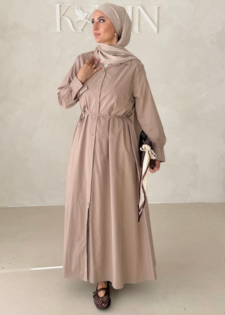 Basic Hemdkleid mit Gürtel