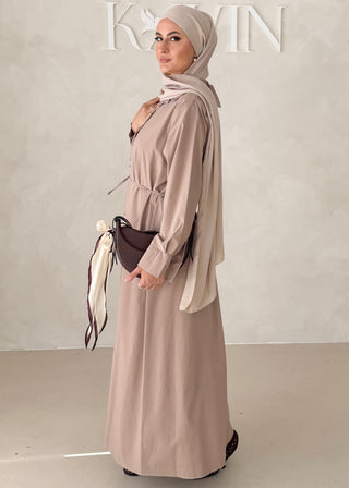 Basic Hemdkleid mit Gürtel