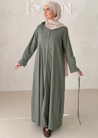 Basic Hemdkleid mit Gürtel