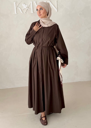 Basic Hemdkleid mit Gürtel
