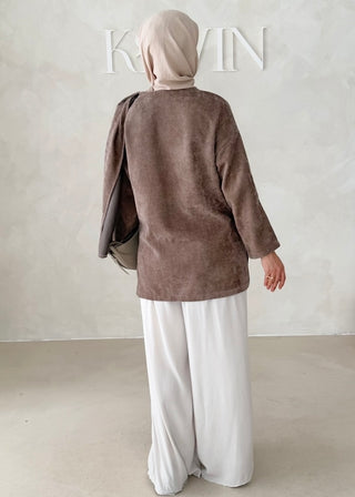 Short Jacke mit Schal