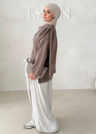 Short Jacke mit Schal