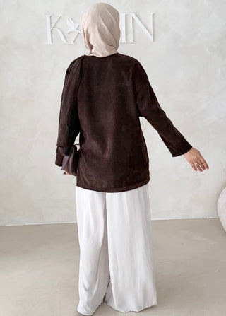 Short Jacke mit Schal