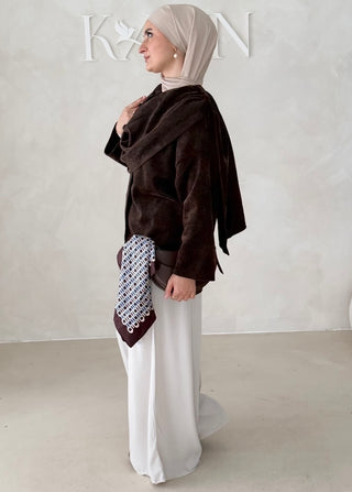 Short Jacke mit Schal