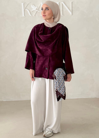 Short Jacke mit Schal