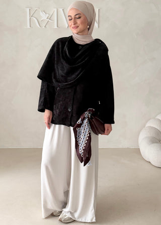 Short Jacke mit Schal