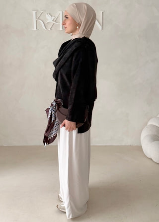 Short Jacke mit Schal
