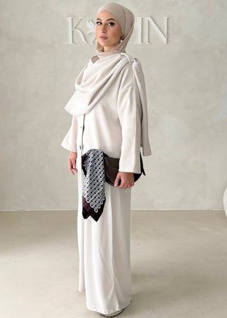 Short Jacke mit Schal