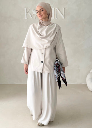 Short Jacke mit Schal