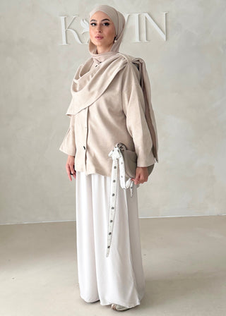 Short Jacke mit Schal