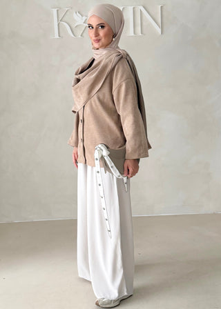 Short Jacke mit Schal
