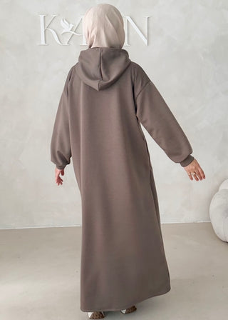 Langer Hoodie mit Reisverschluss