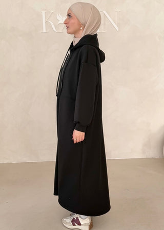 Langer Hoodie mit Reisverschluss