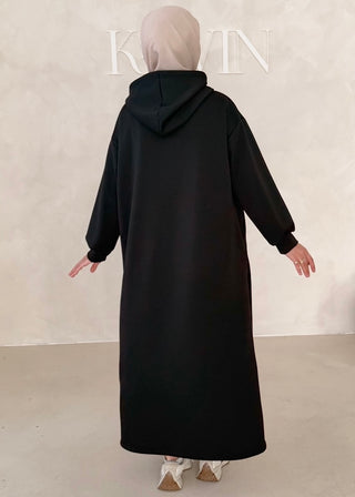 Langer Hoodie mit Reisverschluss