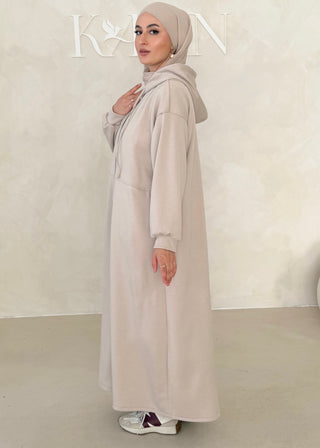 Langer Hoodie mit Reisverschluss