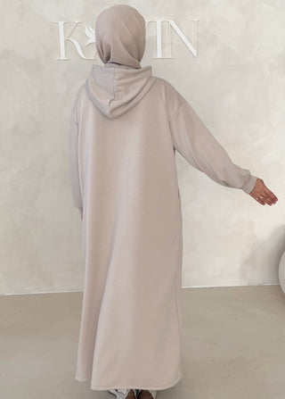 Langer Hoodie mit Reisverschluss